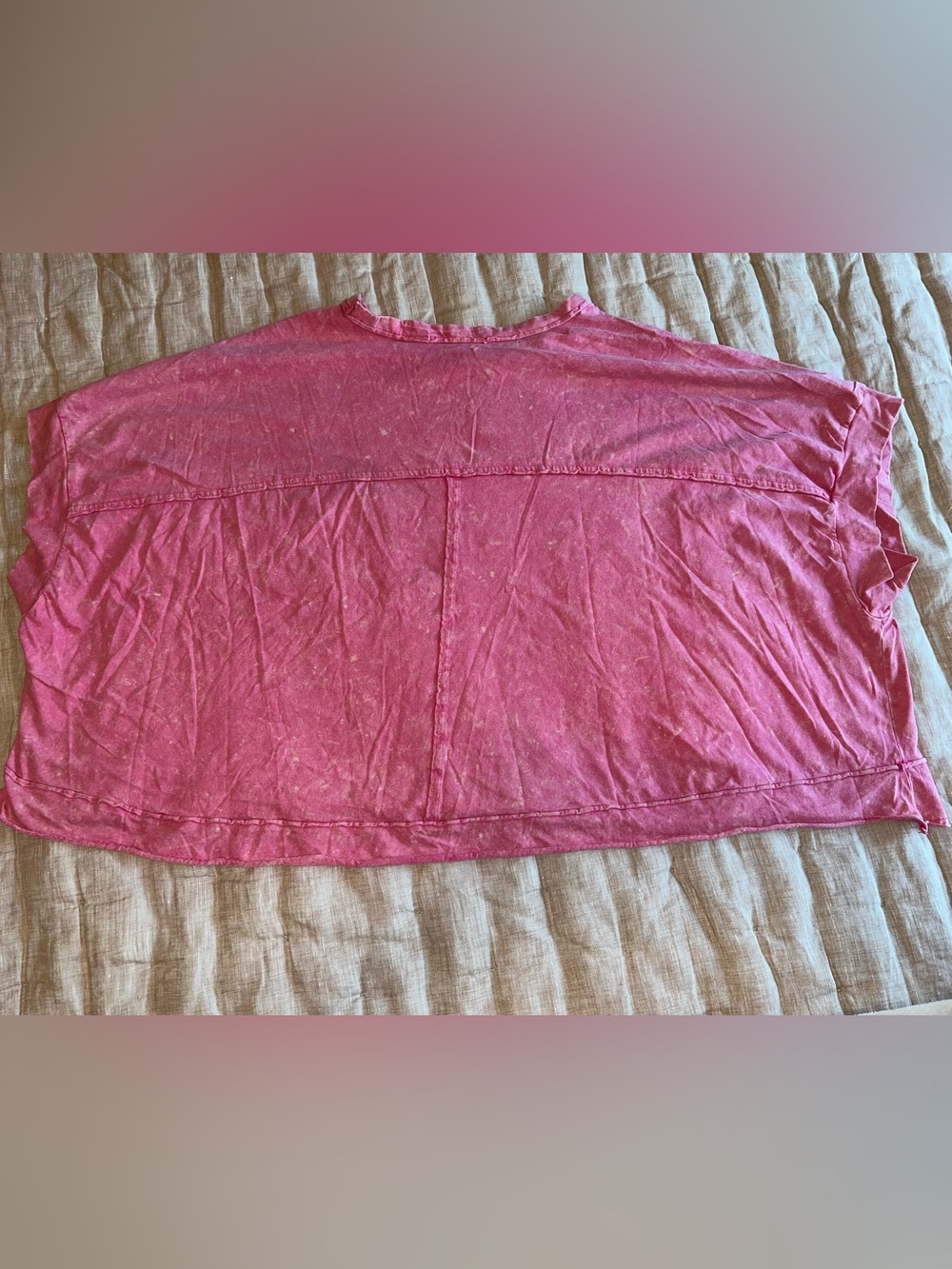 Altar'd State Pocket Tee boxy crop cotton acid wash - Picture 7 of 7